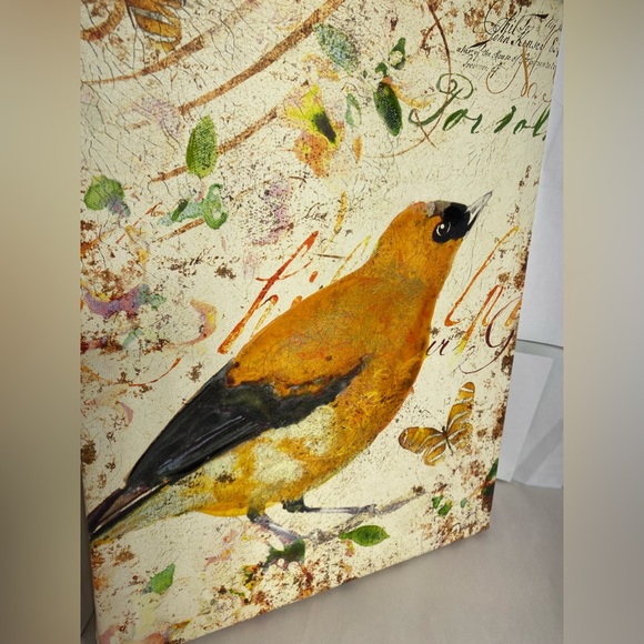 Art Color Bird On Stretched Canvas Outer Dimensions12in x 16in Home Decor Nature - Picture 6 of 12